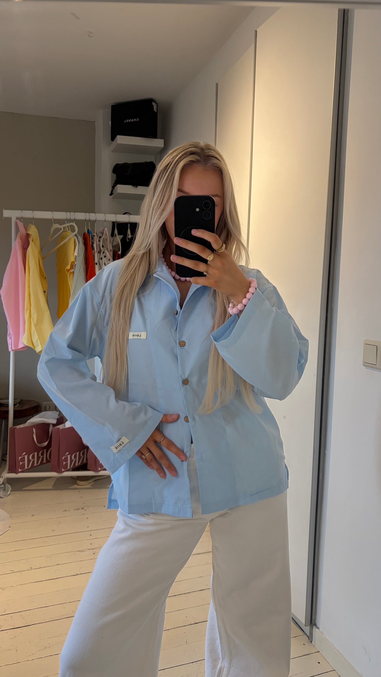 Flora blouse - pastel blauw