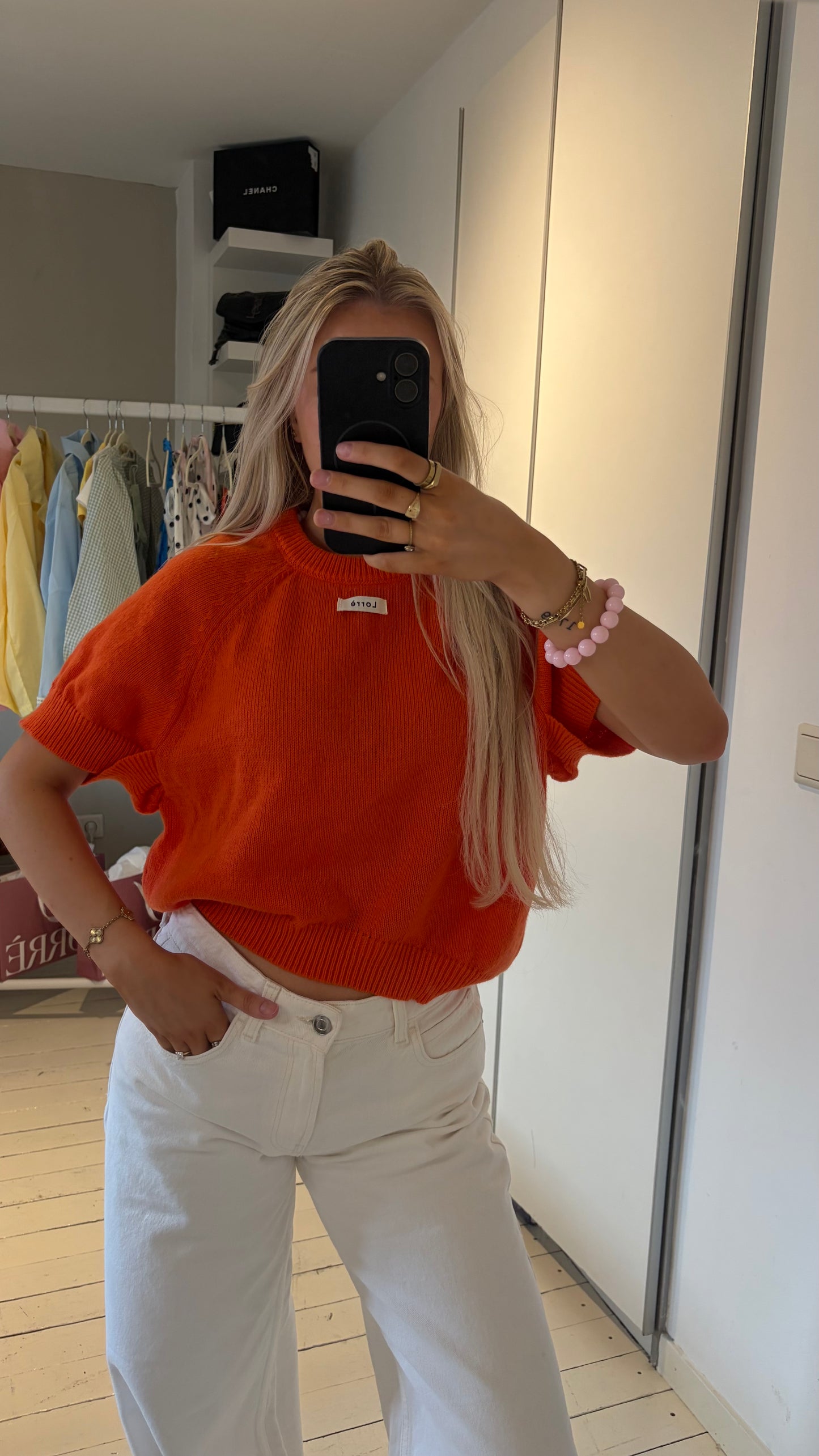 Dor top - koraal oranje