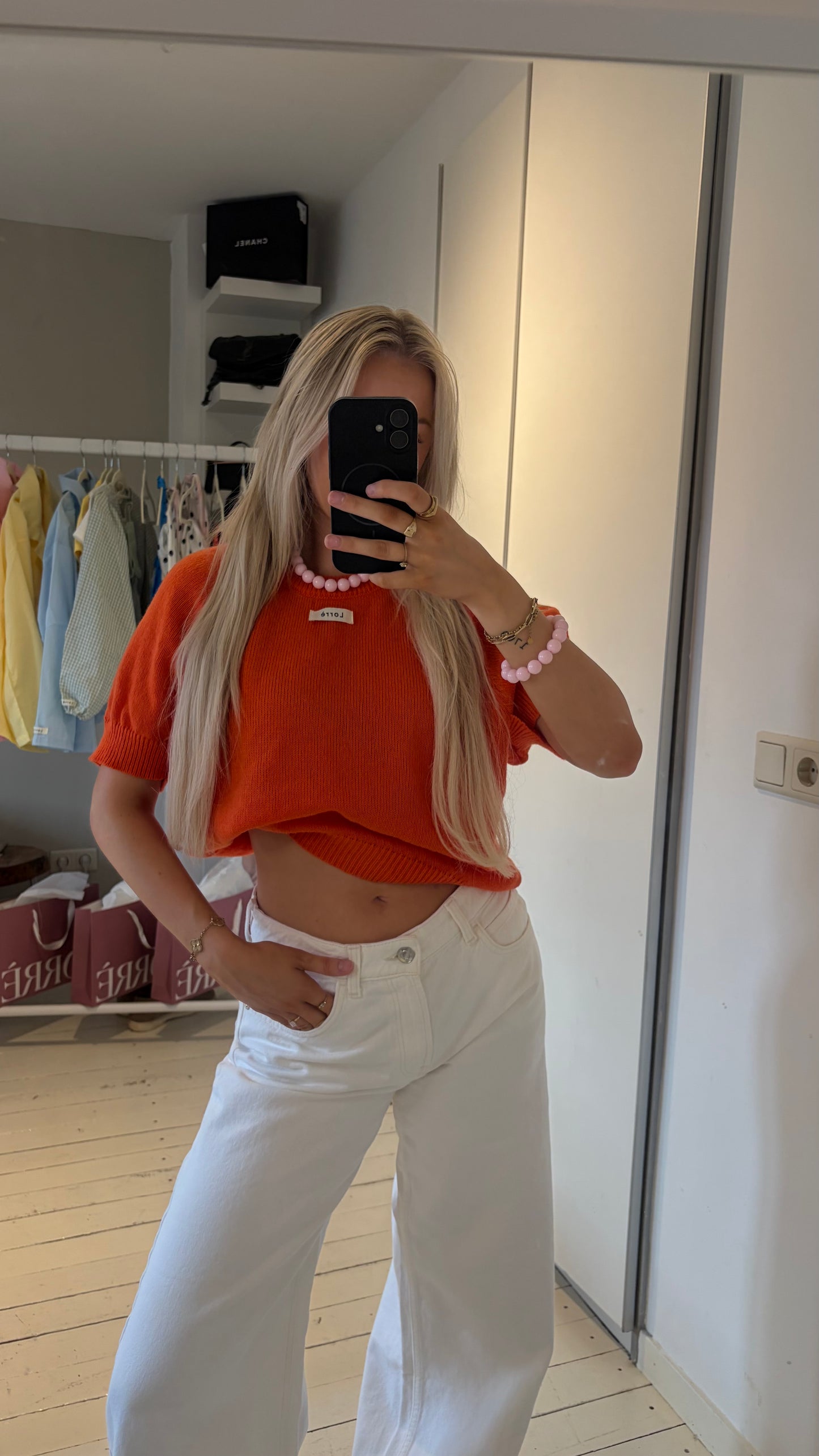 Dor top - koraal oranje