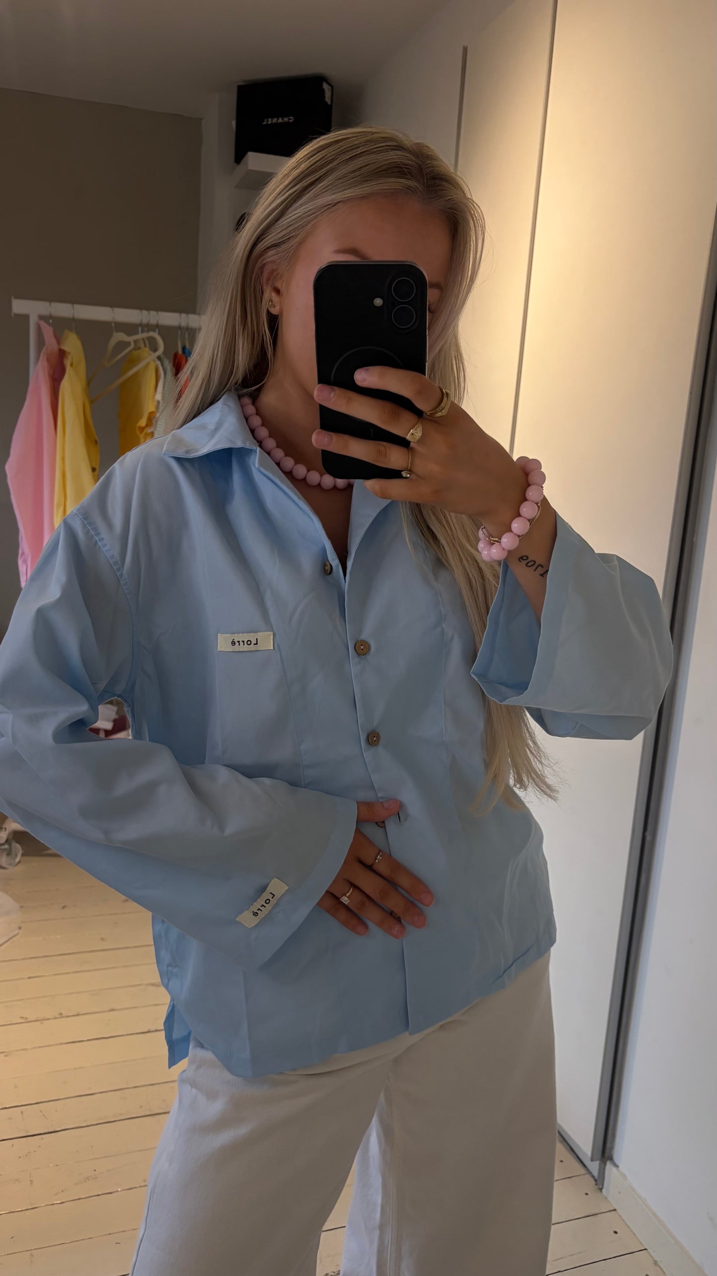 Flora blouse - pastel blauw