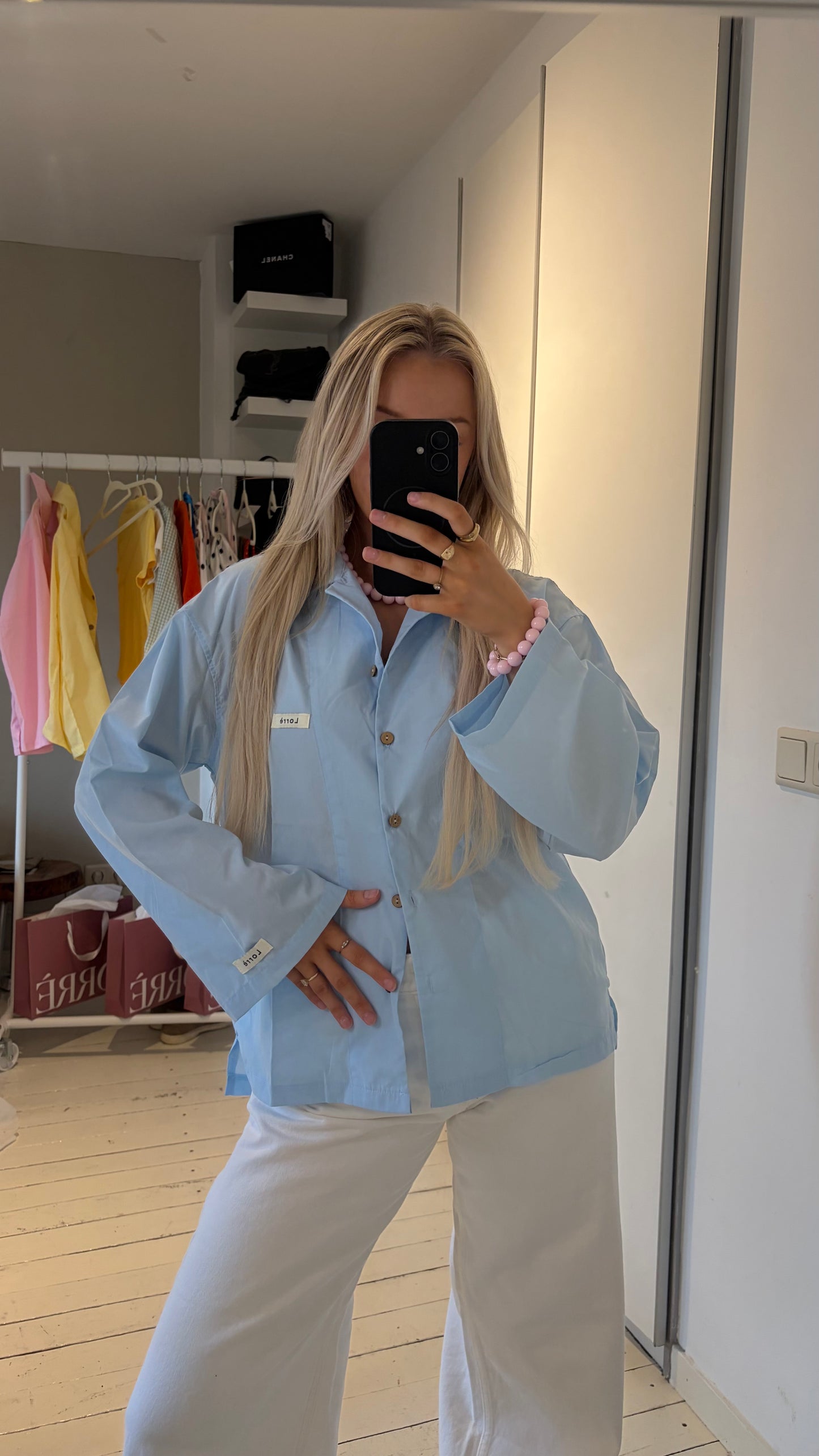 Flora blouse - pastel blauw