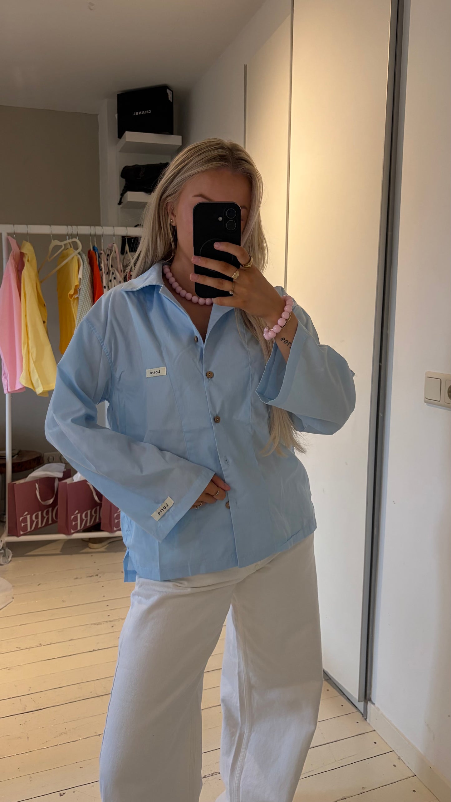 Flora blouse - pastel blauw