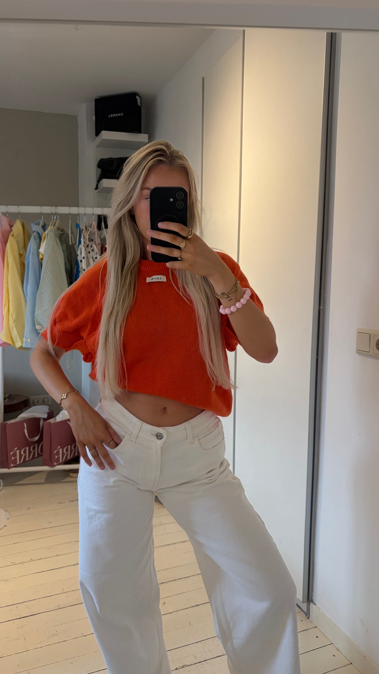 Dor top - koraal oranje